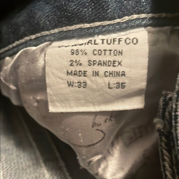 Blue Jeans with Decorative Embellishments and Contrast Stitching - Picture 10 of 10